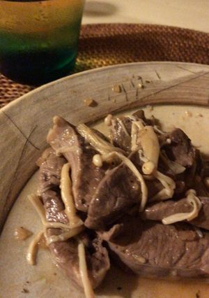 豚ハツときのこの玉ねぎポン酢-レシピのメイン写真