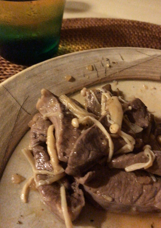 豚ハツときのこの玉ねぎポン酢-レシピのメイン写真