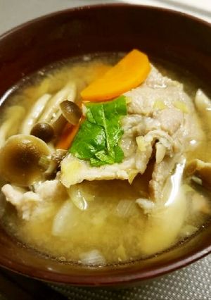 秋の豚汁しめじと生姜-レシピのメイン写真