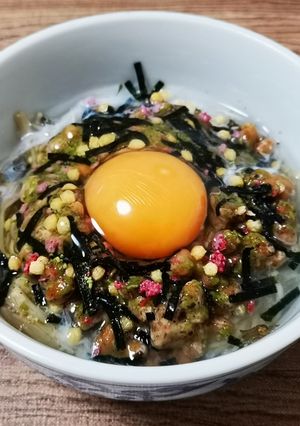 低糖質☆たまご納豆茶漬け ver.えのき-レシピのメイン写真
