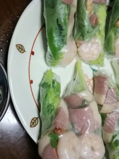 鴨ロースとセロリの生春巻-レシピのメイン写真