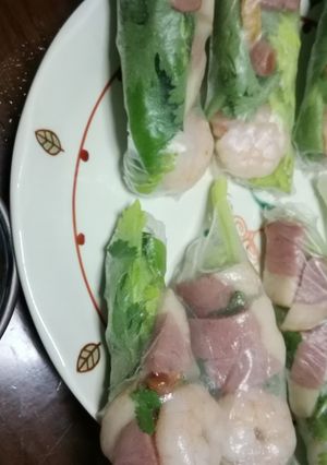 鴨ロースとセロリの生春巻-レシピのメイン写真