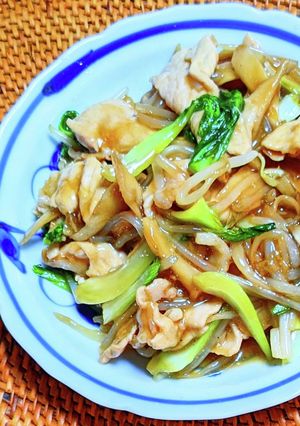 豚肉とチンゲン菜のとろみオイスター炒め-レシピのメイン写真