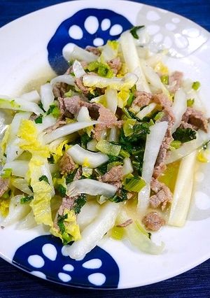 簡単ほったらかし！牛白菜の白だし煮-レシピのメイン写真
