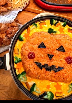 子供が喜ぶ♡ハロウィン☆オムライス♫-レシピのメイン写真