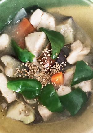 全てレンジ胸肉とさつま芋すごだれ炒め煮-レシピのメイン写真