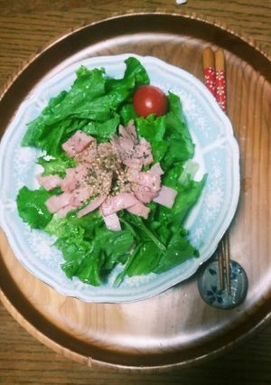 グリーンリーフに✨ベーコンONサラダ☺⛄-レシピのメイン写真