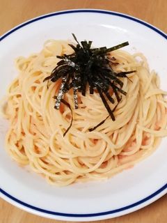 皿一つで出来る!たらこスパゲッティ-レシピのメイン写真