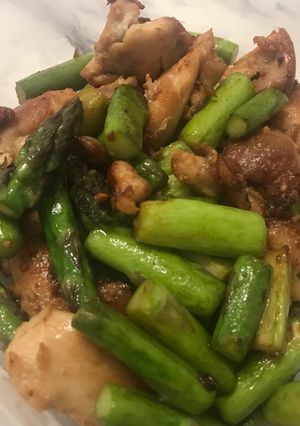 アスパラと鶏肉ニンニク炒め-レシピのメイン写真