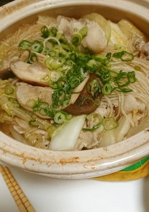 ★簡単　白菜と豚バラの春雨入り小鍋-レシピのメイン写真