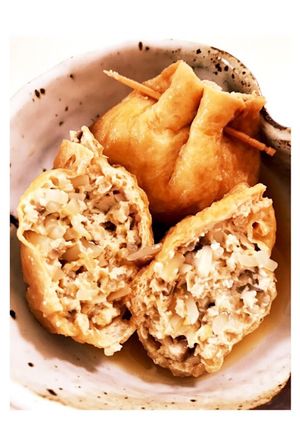糖質制限中も！安い美味い豆腐の油揚げ包み-レシピのメイン写真