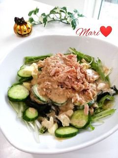 水菜しめじツナの健康サラダ-レシピのメイン写真