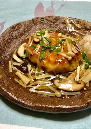 和風きのこあんかけハンバーグ＊ダイエット-レシピのメイン写真