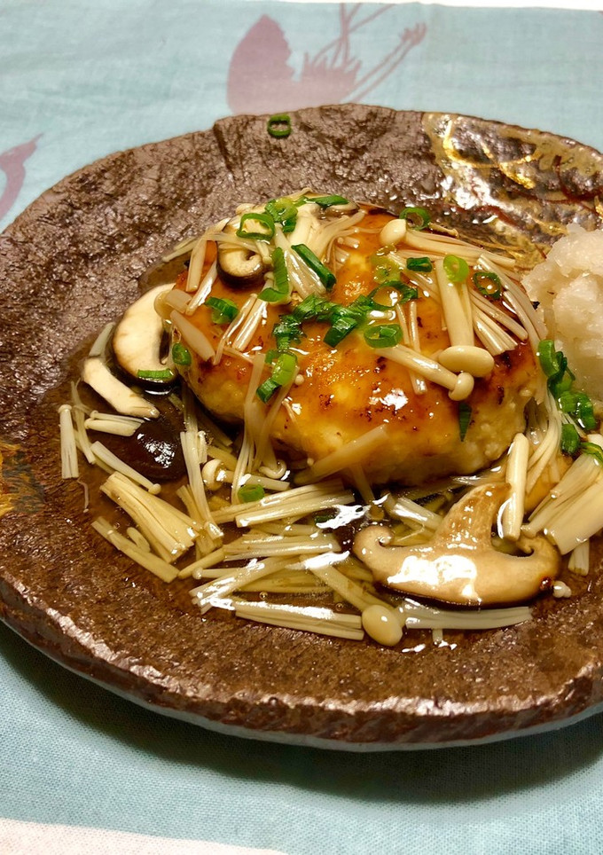和風きのこあんかけハンバーグ＊ダイエット-レシピのメイン写真