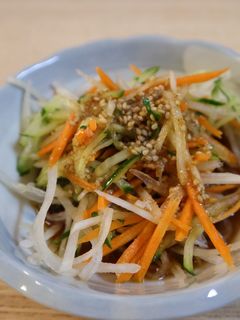 手軽に居酒屋風☆大根きゅうり人参のサラダ-レシピのメイン写真