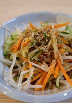 手軽に居酒屋風☆大根きゅうり人参のサラダ-レシピのメイン写真