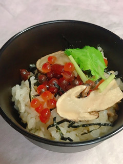 松茸ご飯にいくらの醤油漬け-レシピのメイン写真