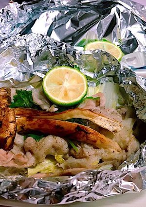 簡単！のせて焼く♪松茸と豚肉のホイル焼き-レシピのメイン写真