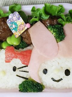 遠足に!豪華!メロディ・キティちゃん弁当-レシピのメイン写真