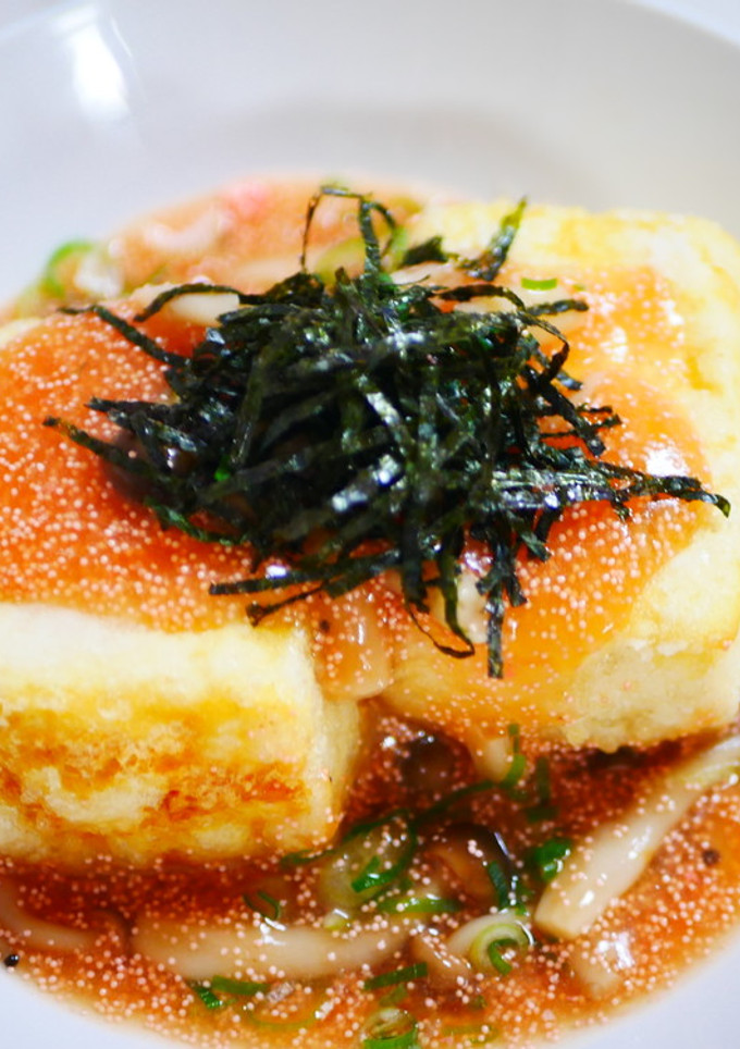 ぷちぷち楽しい♪明太きのこの揚げ出し豆腐-レシピのメイン写真