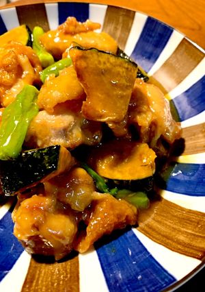 秋の味覚！かぼちゃと鶏肉の甘酢あんかけ-レシピのメイン写真