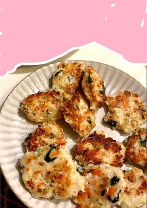 離乳食1歳頃〜手づかみ☆野菜のつくね焼き-レシピのメイン写真
