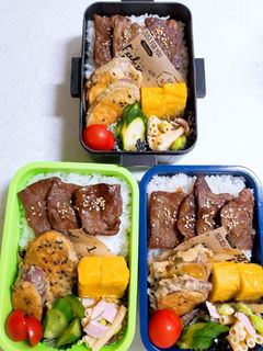 ☆高校生娘と小学生息子と私の弁当☆124-レシピのメイン写真