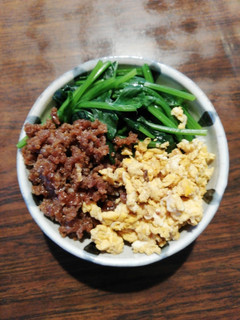 簡単下準備して3色丼★☆2人ランチ風に-レシピのメイン写真