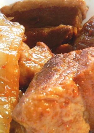 圧力鍋ｄｅキムチ角煮-レシピのメイン写真