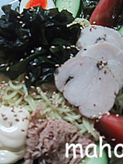 手抜き料理@サラダ風冷し中華-レシピのメイン写真