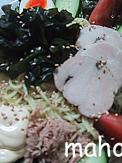 手抜き料理@サラダ風冷し中華-レシピのメイン写真