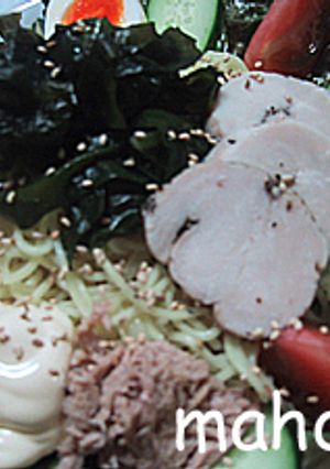 手抜き料理@サラダ風冷し中華-レシピのメイン写真