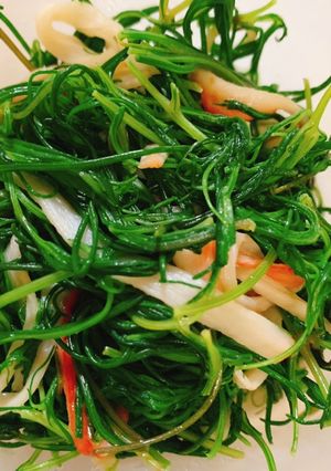 カニカマとおかひじきの炒め物-レシピのメイン写真