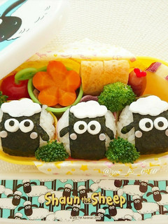簡単キャラ弁♪丸お握り♪ひつじのショーン-レシピのメイン写真