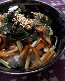 のせるだけ！さんま蒲焼缶ときんぴら丼