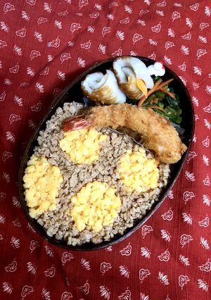 鶏そぼろ弁当-レシピのメイン写真