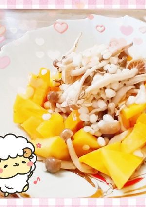 マクロビ☆柿ときのこのつぶつぶマリネ-レシピのメイン写真