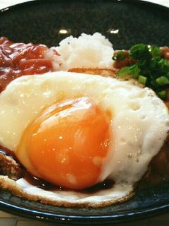 簡単♡納豆塩辛目玉焼きご飯♡-レシピのメイン写真