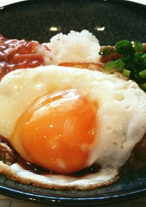 簡単♡納豆塩辛目玉焼きご飯♡-レシピのメイン写真