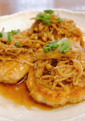 豆腐つくね☆えのきの柚子胡椒風味のせ-レシピのメイン写真