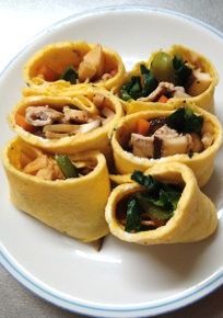 たけのこの炒め物の卵巻き-レシピのメイン写真