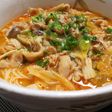 豚バラときのこの具沢山キムチ煮麺(温麺)