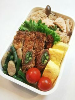 お弁当(10/16)牛カツ弁当-レシピのメイン写真