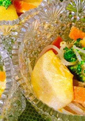❤️柿ブロッコリー他野菜の胡麻ドレサラダ-レシピのメイン写真