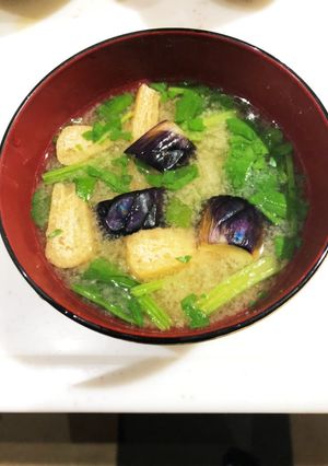 余ったナスでお味噌汁!-レシピのメイン写真
