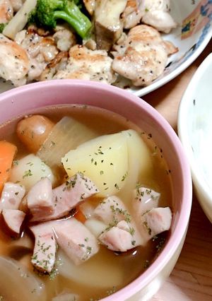 今日のご飯 簡単ポトフ-レシピのメイン写真