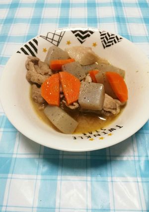 ニンジンとこんにゃくの味噌煮-レシピのメイン写真