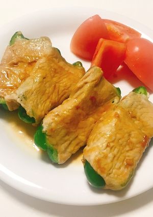 ピーマンチーズの肉巻き照り焼き-レシピのメイン写真