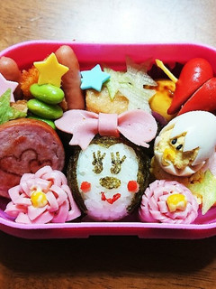 小1 ☆遠足弁当☆キャラ弁ミニーちゃん-レシピのメイン写真