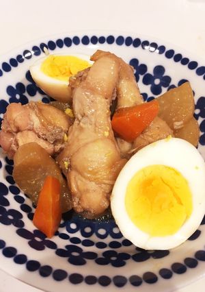 スイッチ一つで簡単*炊飯器で手羽元煮-レシピのメイン写真
